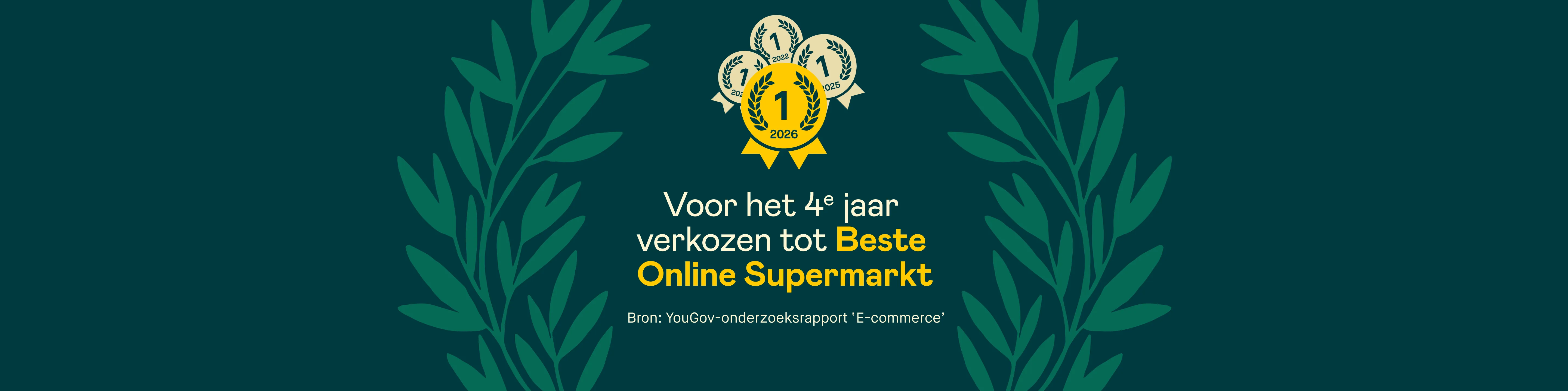 Voor het 3e jaar verkozen tot beste online supermarkt